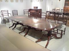 George III mahogany three pedestal antique dining table6.jpg